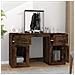 Toeletta Con Specchio Rovere Fumo 130x50x132,5 Cm - Foto miniatura 3