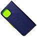 Custodia A Libro Fancy Book Case Per Apple Iphone 15 Navy-lime - Foto miniatura 3