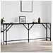 Tavolino Consolle Nero 200x29x75 Cm In Legno Multistrato - Foto miniatura 1