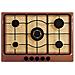 Star 75 Marrone, Crema Da incasso 75 cm Gas 5 Fornello (i) - Foto miniatura 1