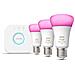 Philips Hue White and Color ambiance Starter Kit Bridge + 3 Lampadine Smart E27 75W - Foto miniatura 1