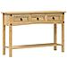 Tavolino Consolle Corona 114x34,5x73 Cm Legno Massello Di Pino - Foto miniatura 2