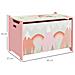 Baule Portagiochi Per Bambini Con Coperchio E Cerniera Di Sicurezza In Mdf, 60x37x39cm, Rosa - Foto miniatura 3
