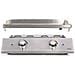 Piastra Elettrica DOC302 in Acciaio Inox 2 Termostati Potenza 2800 W - Foto miniatura 2