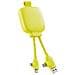 Powerbank Con Cavo Multiconnettore 3000mah, Giallo - Foto miniatura 2