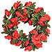 Ghirlande Fiori Artificiali Natale 6 Pz Rosso 240 Cm - Foto miniatura 2