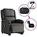 Lusso Casadino -  Poltrona A Rialzo Massaggiante Reclinabile Elettrica Nera Pelle - Foto miniatura 5