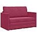 Divano Letto da Terra 2-in-1 Rosso Vino 124x204x61 cm Velluto - Foto miniatura 1
