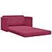 Divano Letto da Terra 2-in-1 Rosso Vino 124x204x61 cm Velluto - Foto miniatura 5