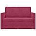 Divano Letto da Terra 2-in-1 Rosso Vino 124x204x61 cm Velluto - Foto miniatura 6