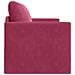 Divano Letto da Terra 2-in-1 Rosso Vino 124x204x61 cm Velluto - Foto miniatura 7