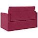 Divano Letto da Terra 2-in-1 Rosso Vino 124x204x61 cm Velluto - Foto miniatura 8