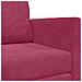 Divano Letto da Terra 2-in-1 Rosso Vino 124x204x61 cm Velluto - Foto miniatura 9