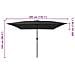 Parasol da Giardino Quadrato 295x245 cm Antracite - Foto miniatura 7