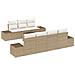Set Divano da Giardino 8 Pezzi con Cuscini Beige Polyrattan - Foto miniatura 1