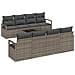 Set Divano da Giardino con cuscino 9 pcs Grigio 55 x 55 x 37 cm - Foto miniatura 1