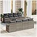Set Divano da Giardino con cuscino 9 pcs Grigio 55 x 55 x 37 cm - Foto miniatura 2
