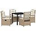Set da Pranzo per Giardino 5 pcs Beige polyrattan - Foto miniatura 1