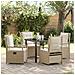 Set da Pranzo per Giardino 5 pcs Beige polyrattan - Foto miniatura 2