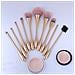 Set Di 10 Pennelli Da Trucco Oro Champagne E Bianco Rosa Con Borsa A Tracolla Rosa - Pennelli Cosmetici Professionali - Foto miniatura 6