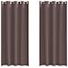 Tende con tende 2 pcs Marrone scuro Poliestere - Foto miniatura 1