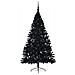 Albero di Natale artificiale con luci integrate Nero 210 cm PVC - Foto miniatura 4