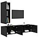 Unità TV da Parete 5 pcs Rovere nero Legno multistrato - Foto miniatura 3