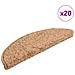 Tappetini per scale 20 pz 56x17x3 cm Beige Semicircolari - Foto miniatura 1