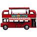 Autobus Doppio In Metallo Rosso 28x14x18,5h Cm - Foto miniatura 3