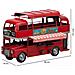 Autobus Doppio In Metallo Rosso 28x14x18,5h Cm - Foto miniatura 4