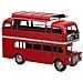 Autobus Doppio In Metallo Rosso 28x14x18,5h Cm - Foto miniatura 5
