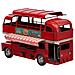 Autobus Doppio In Metallo Rosso 28x14x18,5h Cm - Foto miniatura 6