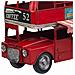 Autobus Doppio In Metallo Rosso 28x14x18,5h Cm - Foto miniatura 7