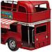 Autobus Doppio In Metallo Rosso 28x14x18,5h Cm - Foto miniatura 8