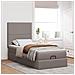 Struttura Letto Pouf con Materasso Tortora 80x200 cm in Tessuto - Foto miniatura 3