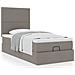 Struttura Letto Pouf con Materasso Tortora 80x200 cm in Tessuto - Foto miniatura 4
