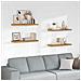 Scaffale da parete 4 pcs Beige 90 x 23,5 x 4 cm - Foto miniatura 2
