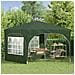 Tenda per feste a pop-up 290 x 290 x 245 cm Verde - Foto miniatura 3