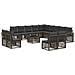 Set Divano da Giardino 14 pcs Grigio e Grigio Scuro polyrattan - Foto miniatura 1