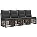 Set Divano da Giardino 14 pcs Grigio e Grigio Scuro polyrattan - Foto miniatura 4