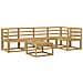 Set di divani da esterno 6 pcs Bianco Legno di Acacia Massello - Foto miniatura 1