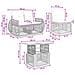 Set Divano da Giardino 4 pz Beige e Bianco Crema polyrattan - Foto miniatura 4