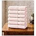 Set 6 Asciugamani Viso 55x100 cm - Eleganza e Comfort per il Tuo Bagno - PinkNectar /Rosa pallid - Foto miniatura 1