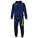 Tuta Sportiva Con Cappuccio Mod King, In 100% Cotone, Colore Blu / Giallo Fluo Taglia Xl - Foto miniatura 1