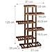 10020746 532 Scaffale Porta-fiori 5 Ripiani Legno Fioriera Verticale A Scala Da Interno Hlp: 125 X 81 X 25 Cm Marrone Scuro - Foto miniatura 2