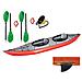 Canoa Gonfiabile Swing 2 Rosso Con Pinna 043911-r (5c/11c) + 2 Pagaie Touring-2 Div. In 2 Parti + Pompa - Foto miniatura 2
