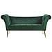 Chaise Longue In Velluto Verde Scuro Nantilly - Foto miniatura 9