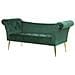 Chaise Longue In Velluto Verde Scuro Nantilly - Foto miniatura 7
