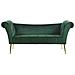 Chaise Longue In Velluto Verde Scuro Nantilly - Foto miniatura 1