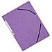 Cartellina A 3 Lembi Con Elastico 24,3x32 Cm Cartoncino Manilla 375 G / m² Viola - Kf02171 (conf. 10)  - Foto miniatura 1